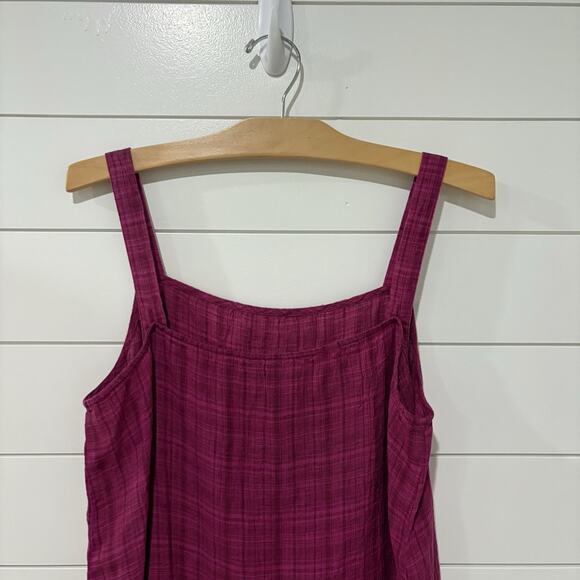 Eileen Fisher | Midi Dress Jumper Pink Sleeveless Linen Lagenlook- Size Medium - Picture 5 of 9